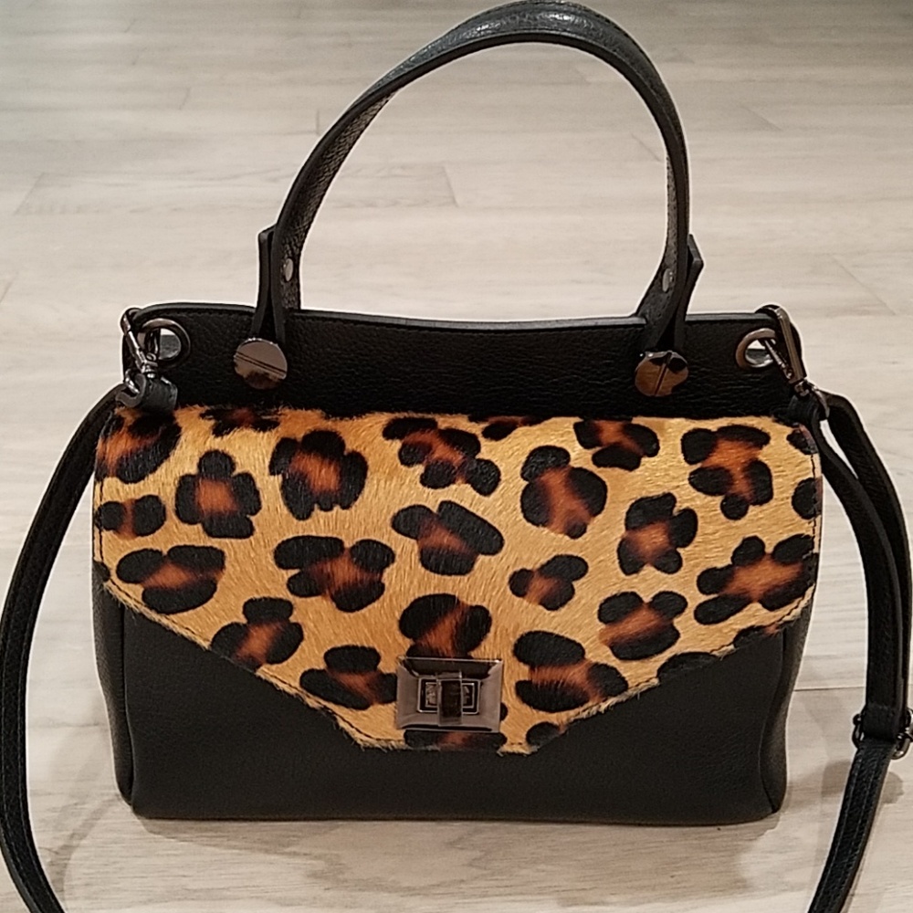 Luana Ferracuti Two Side Leather Satchel